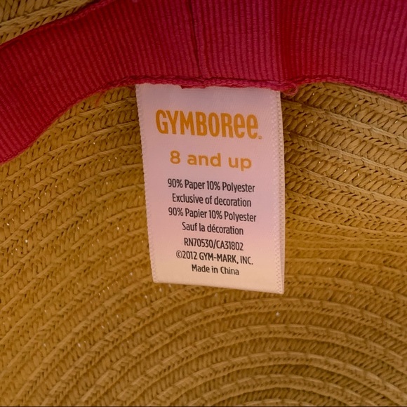 Gymboree Kid Girl Large Brim Straw Hat 🌺 Size 8 Years and Up - Picture 6 of 7